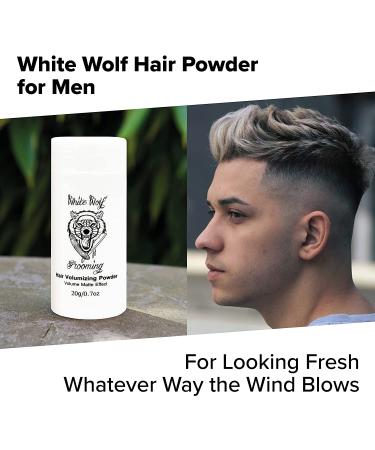 White Wolf Hair Styling Powder for Men - Instant Thickening Volumizer Dust - Firm Hold, Matte Finish - Cruelty-Free, Vegan - Ideal for Fine & Thinning Hair - Buy Online on GoSupps.com
