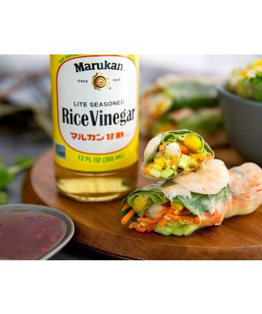 Marukan Lite Seasoned Rice Vinegar Dressing - 12oz Glass Bottle - Pack of 1 - Buy Online on GoSupps.com