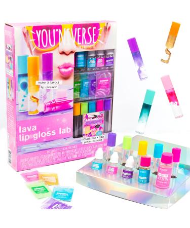 Just My Style You*niverse Lava Lip Gloss Lab, At-Home STEM Kits For Kids Age 6 And Up, Makeup Kits, DIY Lip Gloss, Activities for Birthday Parties, Sleepovers