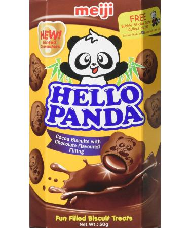 Meiji Hello Panda Chocolate Biscuits with Chocolate Flavour Filling 10 x 50g