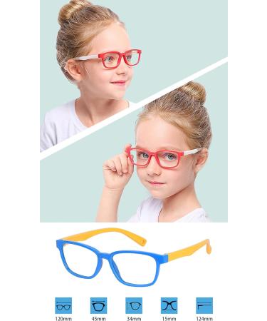 JoXiGo Blue Light Blocking Computer Glasses for Kids (Ages 3-7) - Includes Glasses Strap & Case - Red - Buy Online on GoSupps.com