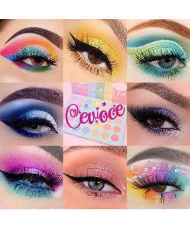 Cevioce Kids Makeup Eyeshadow Palette - 35 Color Highly Pigmented Kit for Girls | Glitter, Matte, Shimmer & Metallic Shades | Full Face Makeup Gift Set - Buy Online on GoSupps.com