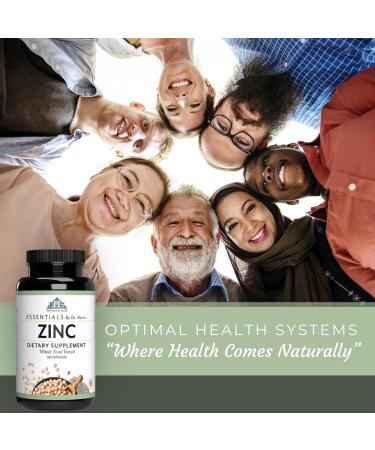 Optimal Health Systems Essential Zinc | Chelated Zinc Bisglycinate for Cellular Skin & Immune Support Vegetarian Non-GMO Gluten & Dairy Free 90 Capsules - Buy Online on GoSupps.com