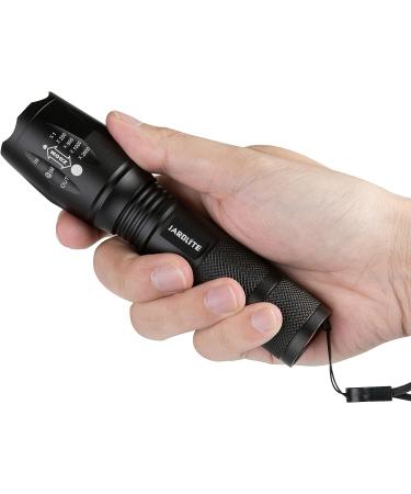 JARDLITE LED Emergency Handheld Flashlight 4 Pack - 5 Modes, Adjustable Focus, Water Resistant - Best Tactical Torch for Hurricane, Camping, Dog Walking - Buy Online on GoSupps.com
