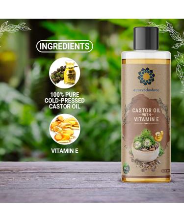100% Pure Cold-Pressed Castor Oil with Vitamin E - 200 ML | Nourishing Hair & Skin Care | International Shipping Available - Buy Online on GoSupps.com