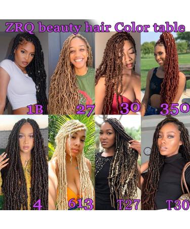 ZRQ 24 Inch Ginger Soft Locs Crochet Hair - 6 Packs Pre-looped Goddess Locs Curly Wavy 350 Crochet Locs. Synthetic Copper Red Afro Roots Dreadlocks Hair Extensions - Buy Online on GoSupps.com