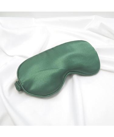 ECHOLLY Silk Sleep Eye Mask with Ear Plugs - Green Blackish Green | Comfortable Light Blocking Eye Mask for Men and Women | Ideal for Sleeping and Traveling - Buy Online on GoSupps.com