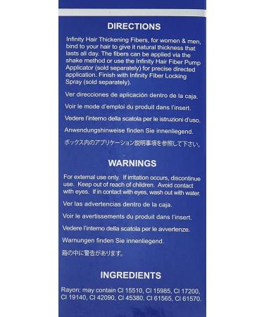 Infinity Hair Fiber - Hair Loss Concealer for Men & Women - Dark Brown 30g - Buy Online on GoSupps.com