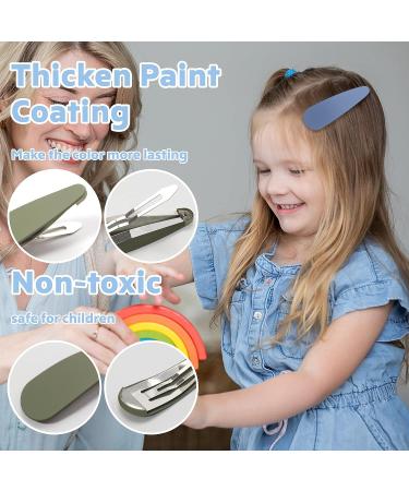 Classic Snap Hair Clips for Women Girls - Set of 12 - 7cm Metal Barrettes - No Slip Hairpins in Cute Candy Colors - Hair Accessories for Thick/Thin Hair - Solid Drop Design - Buy Online on GoSupps.com