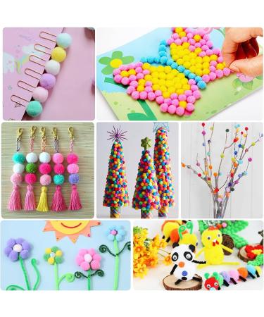 900 PCS Multicolor Craft Pom Poms - Soft, Fluffy & Assorted Sizes for Arts and Crafts - Buy Online on GoSupps.com