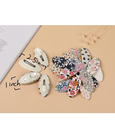 20 Pcs Floral Snap Hair Clips for Women, Girls, Baby, Toddler, Teen - No Slip Metal Barrettes Hair Accessories - Buy Online on GoSupps.com