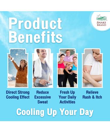 Snake Brand Prickly Heat Cooling Powder - Relieve Miliaria Heat Rash & Anti-Chafing - Classic Original Scent - 9.9 Oz - Buy Online on GoSupps.com