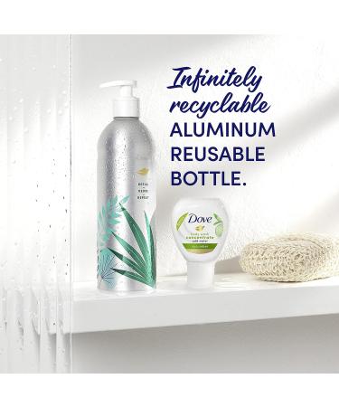 Dove Cucumber Body Wash Aluminum Reusable Bottle & Concentrate Refill Starter Kit (2x) for Soft Skin & Lasting Nourishment - 3 Piece Set - Buy Online on GoSupps.com