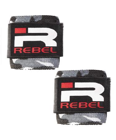 Iron Rebel Wrist Wraps - Lift Safely and Improve Performance with Wrist Support for Powerlifting, Bodybuilding or Training - for Men and Women (Pair) Snow Camo 18 Inch