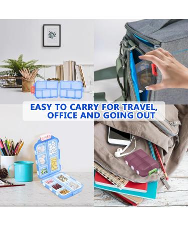 Zelvoria Medwallet - Portable Pill Organizer with 10 Compartments | Travel-Friendly 3PCS Weekly & Daily Medication Case - Buy Online on GoSupps.com