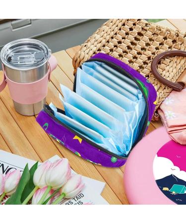 Portable Mardi Gras Carnival Bandage & Menstrual Cup Storage Bag for Women & Teens - Stylish Zipper Pocket - Buy Online on GoSupps.com