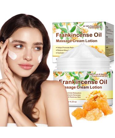 Cr me de massage l'huile d'encens - 120 g - Effet profond apaisant et relaxant - Avec hyaluronate de sodium - Hydratante - Anti- ge - Cr me de massage