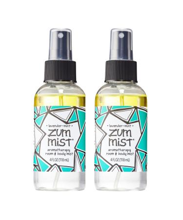 Indigo Wild Zum Mist Room & Body Spray - Aromatherapy Essential Oil Spray - Natural Body Mist & Room Spray - Lavender-Mint Scent - 4 fl oz (2 Pack)