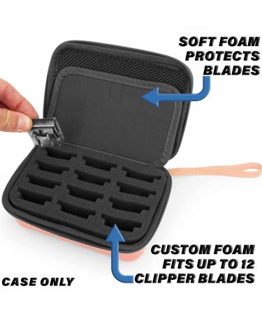 Rose Gold Clipper Blade Holder - Protective Storage Case for 12 Barber Blades | Hard Shell Impact-Resistant Outer Case - CASEMATIX - Buy Online on GoSupps.com