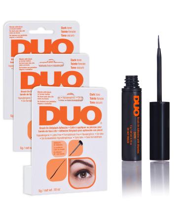 Duo Brush-On Striplash Adhesive Dark Tone 0.18 Ounce (5.3ml) (3 Pack)