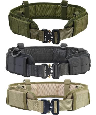 Bigula Tactical Belt | Quick Lock Combat & Hunting Belt - Durable Army Green Fighting Gear - Buy Online on GoSupps.com