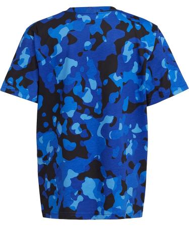 adidas Boys' Short Sleeve Allover Camo Logo T-Shirt - Medium, Team Royal Blue - Buy Online on GoSupps.com