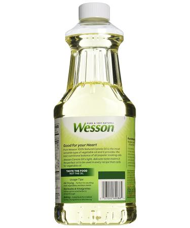 Wesson Pure Canola Oil 48 fl oz - Premium Cooking Oil for Healthier Meals - Buy Online on GoSupps.com