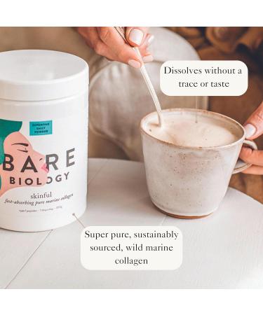 Bare Biology Skinful Marine Collagen Powder - Premium Quality Peptide Supplements for Women & Men | 300g/60 Servings - Buy Online on GoSupps.com