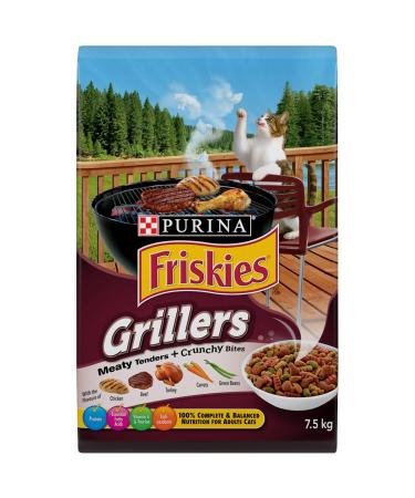 Friskies Grillers Tenders & Crunchy Bites Dry Cat Food - 7.5 kg Bag Grillers