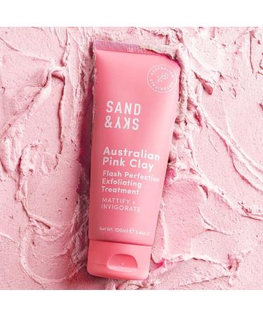 Sand & Sky Flash Perfection Exfoliating Treatment Face Scrub - Australian Pink Clay Facial Exfoliator with Rosehip, Grapeseed & Olive Oil (3.4 oz) - Buy Online on GoSupps.com