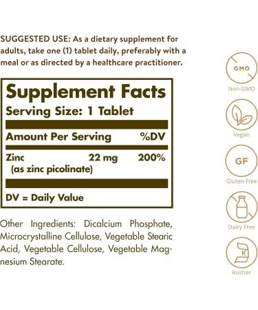 Solgar Vitamin C 1000mg & Zinc Picolinate 22mg Bundle - Immune Support, Antioxidant, Healthy Skin - Buy Online on GoSupps.com