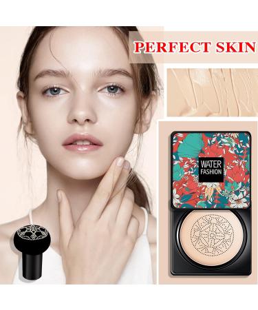 Air Cushion CC Cream Mushroom Head Foundation BB Cream Foundation Makeup Moisturizing CC Cream Liquid Foundation Lasting Matte Concealer Foundation Even Skin Tone Suitable for All Skin(Ivory) Difu B - Buy Online on GoSupps.com