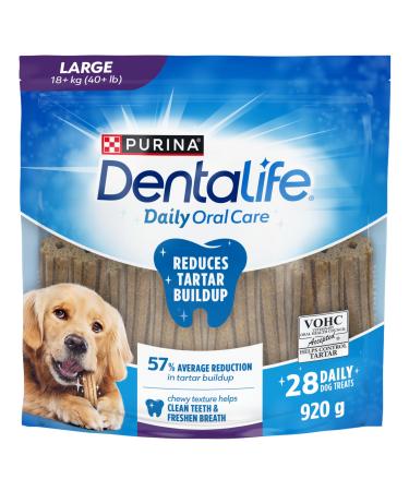 DentaLife Daily Oral Care Dog Treats for Large Breed Dogs - 920 g Pouch (1 Pack) 920 g (Pack of 1)
