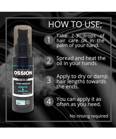 Morfose Hair Serum 75ml | Keratin & Almond Oil for Shine Nourishment & Frizz Control | Heat Protection - Buy Internationally - Buy Online on GoSupps.com