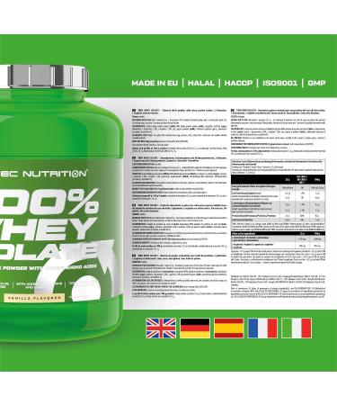 Scitec Nutrition 100% Whey Isolate - Pure Protein Power avec BCAAs - Glutamine & Arginine - Formule sans sucre ni gluten 1816 g Vanille Vanille 1816 g - Buy Online on GoSupps.com