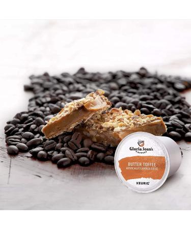 Gloria Jean's Butter Toffee K-Cup Pods 96 Count - Flavored Medium Roast Coffee - Buy Online on GoSupps.com