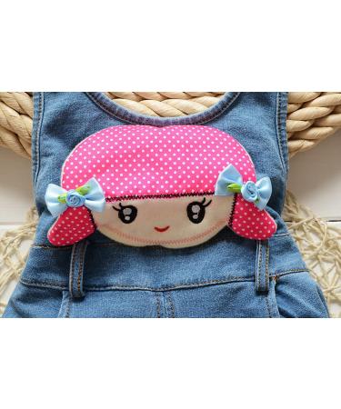 KIDSCOOL SPACE Baby Denim Overalls | 3D Cute Cartoon Jean Dungarees | Blue-2156 | 6-12 Months - Buy Online on GoSupps.com