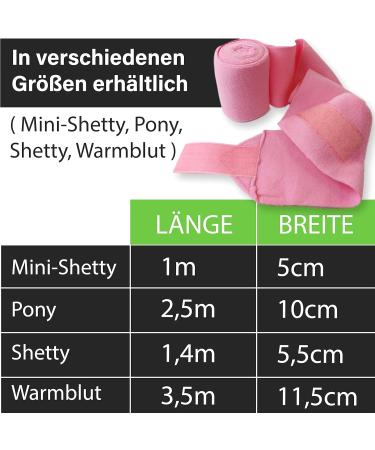 Fleece Horse Bandages with Velcro Fastener - 4 Set in Pink for Ponies | Practical Storage Bag Included - Shop Now! - Buy Online on GoSupps.com