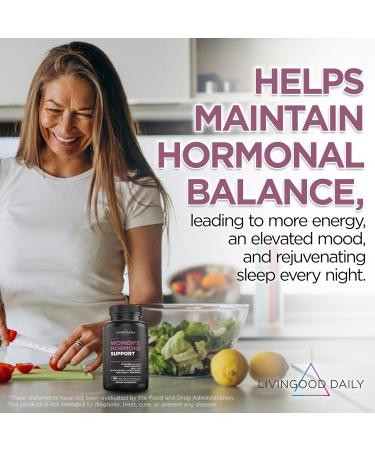 Livingood Daily Women s Hormone Support PMS Relief Menopause Supplements & Estrogen Boost with Fenugreek Black Cohosh & Chasteberry - 120 Capsules - Buy Online on GoSupps.com
