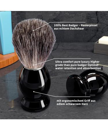 Eravor Luxury Wet Shaver Set | Synthetic Brush Stainless Steel Rack & Bowl | Perfect Father's Day Gift for Husband & Dad - Buy Online on GoSupps.com