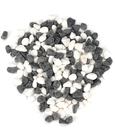 Buy Belle Vous White & Gray Decorative Stones (3.6 kg) - Perfect for Vases Aquariums Landscaping & Garden Decor - Buy Online on GoSupps.com
