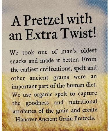 Hanover Organic Spelt Pretzels - 28 oz Barrel | Ancient Grains Snack - Buy Online on GoSupps.com