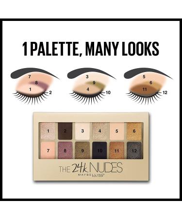 Maybelline 24K Nudes Eyeshadow Palette - 0.34 oz - Versatile Shades for Stunning Looks - Buy Online on GoSupps.com
