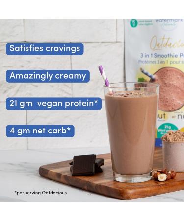 Vegan Protein Powder - Oatdacious 3 in 1 Smoothie Protein (Chocolate Hazelnut) with Oat Fibre/505 gm Gluten Free No Added Sugars - Buy Online on GoSupps.com