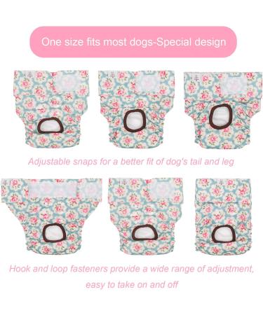 CuteBone Reusable Dog Diapers Female 3 Pack - Washable Puppy Pants for Heat Period - Floral Design - Set of 3 - Buy Online on GoSupps.com