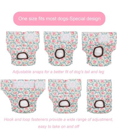 Cuteebone Washable Dog Diapers for Bitches - 3 Reusable Premium High-Suction Dog Diapers - XL Floral Design (66-86.5cm) - Buy Online on GoSupps.com
