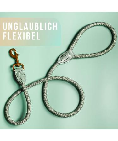 Ne & No Touting Training Leash for Dogs | 1.2m Robust Braided Rope Leash | Sage Green Dog Leash with Hand Loop - Buy Online on GoSupps.com