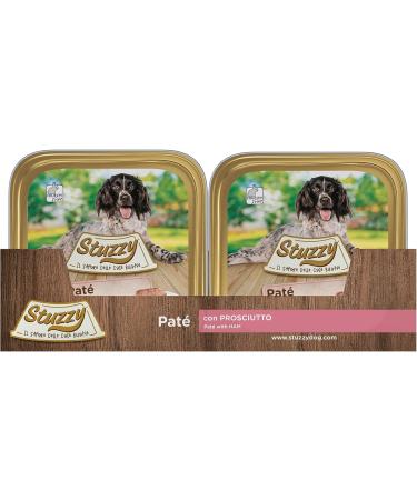 Stuzzy Mister Wet Food for Adult Dogs Ham Pate and Meat Chunks flavour - Total 3.3 kg (22 Pots x 150 g) - Buy Online on GoSupps.com