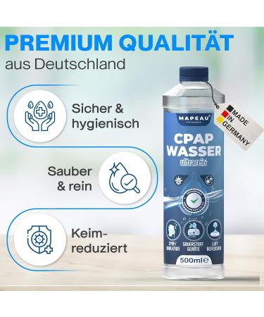 Buy Distilled Water for CPAP & Inhalers - 5x 500ml | Moisture Solution for Oxygen Devices & Humidifiers - Buy Online on GoSupps.com
