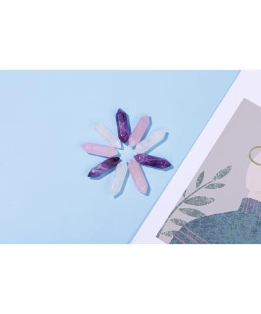 CrystalTears Healing Crystal Wands Hexagonal Natural Amethyst Rose Quartz Clear Quartz Reiki Healing Crystals Points Gemstone Wand Set for Meditation Crystal Therapy Healing Crystals Gift Amethyst+rose Quartz+clear Quartz - Buy Online on GoSupps.com